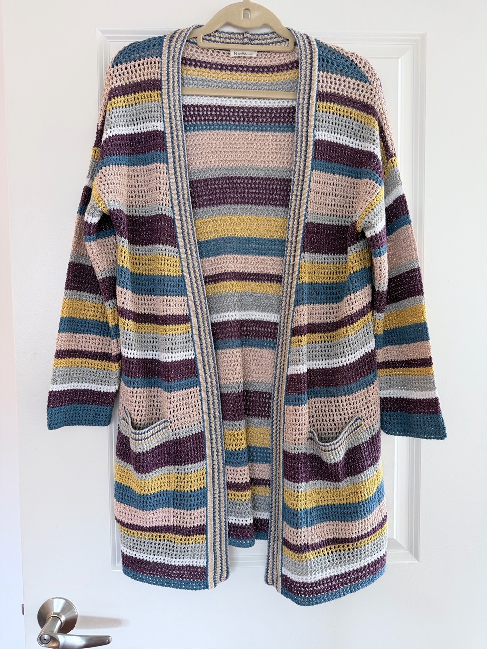 NetWork Multicolor Metallic Oversized Long Cardigan XS